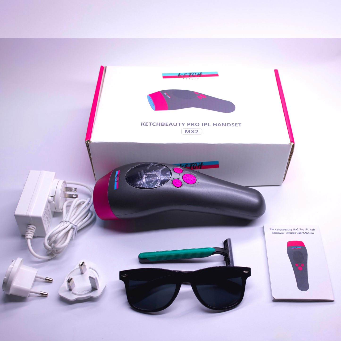 The KetchBeauty Mx2 Pro IPL Hair Removal Handset