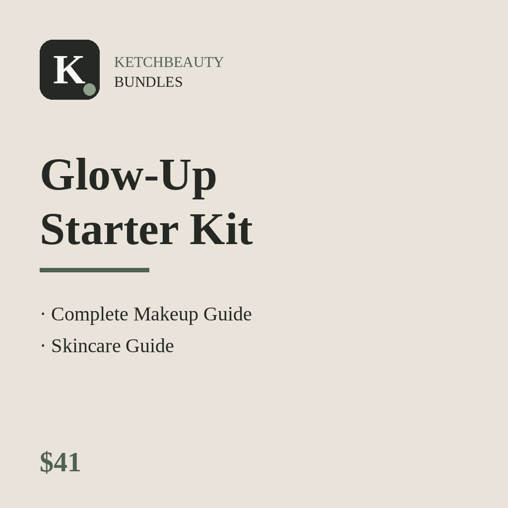 Glow-Up Starter Kit bundle cover, KetchBeauty