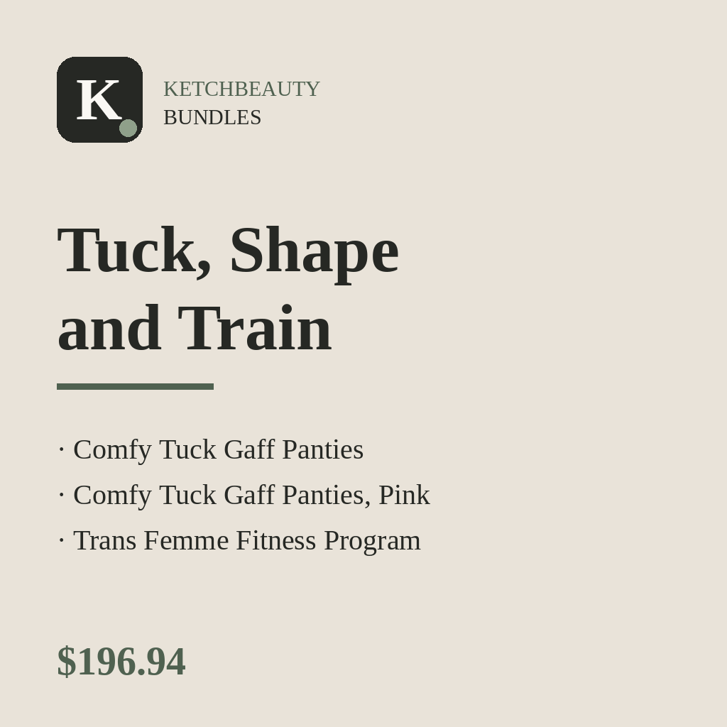 Tuck, Shape and Train bundle cover, KetchBeauty