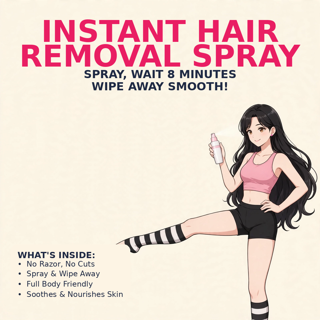 KetchBeauty Instant Hair Removal Spray for quick wipe-away hair removal